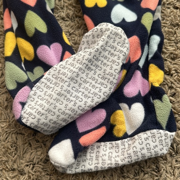 Carters colorful hearts footed pajamas - Picture 2 of 2